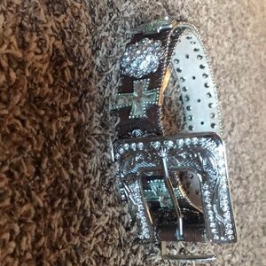 Nocona western belt with cross size Small